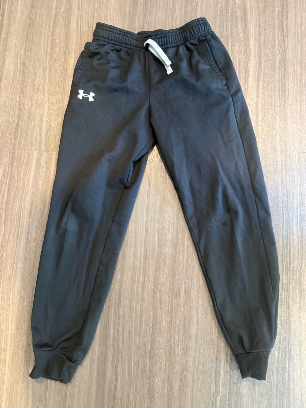 Under Armour Black Jogger Sweatpants with White Drawstring
